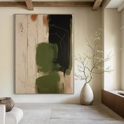 Large-Scale Hand-Painted Custom Abstract Canvas for Office Conference Rooms