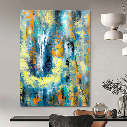 Giant Hand-Painted Contemporary Abstract Art for Bedroom Yoga and Meditation Spaces