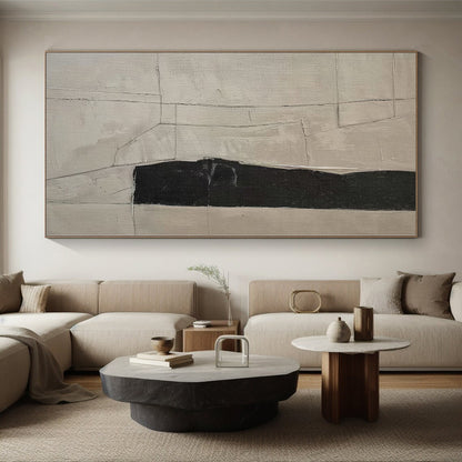 Immense Hand-Painted Abstract Wall Art for Home Craft Room Feature Walls