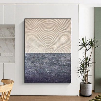 Monumental Custom Abstract Painting for Sunroom Skylight Ceiling Panels