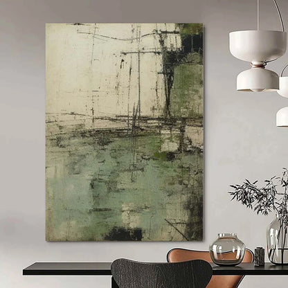 Monumental Abstract Art for Laundry Room Walls - Custom Mixed Media on Canvas