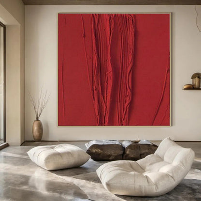 Large-Scale Hand-Painted Contemporary Abstract Mural for Family Home Kitchens