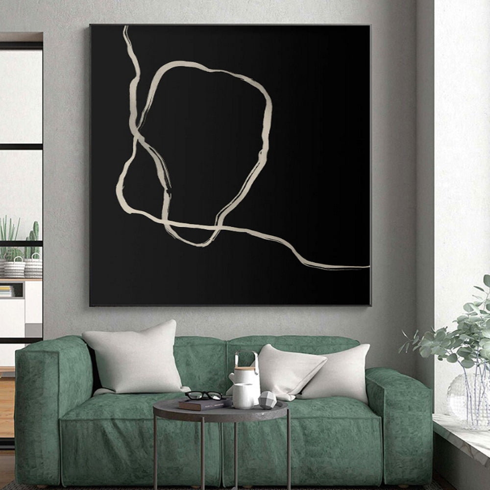 Oversized Custom Abstract Painting for Home Office Breakout Areas