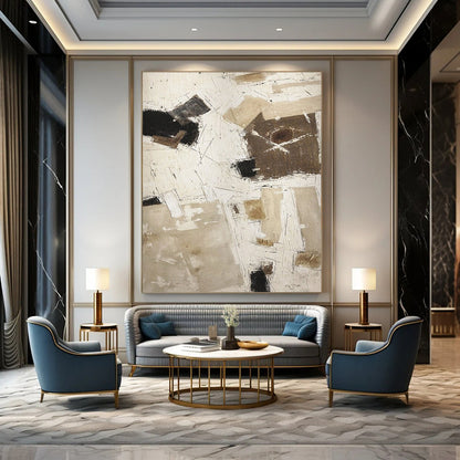 Colossal Hand-Painted Contemporary Abstract Stage Backdrop for Music Festival Main Arenas