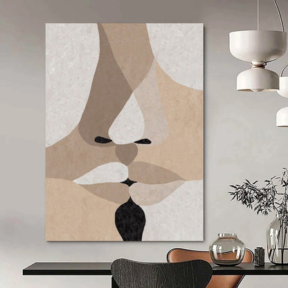 Elegant Hand-Painted Abstract Art for Living Room Behind Console Tables
