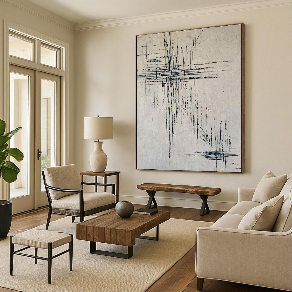 Super-Sized Made-to-Order Abstract Wall Art for Reading Nook Window Seat Wall