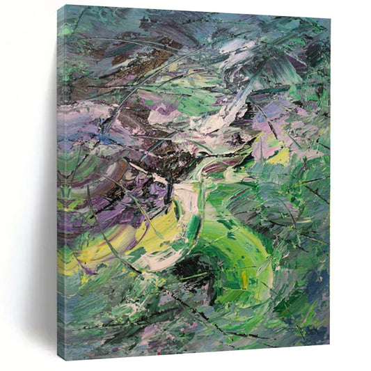 Immense Made-to-Order Abstract Painting for Home Music Studio Instrument Stand Walls