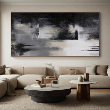 Custom Extra Large Abstract Weave Art - Hand-Painted Acrylic for Textile Design Studios