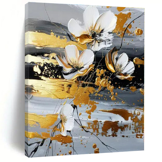 Artistic Impressionism Hand-Painted Abstract Mural for Romantic Bedrooms