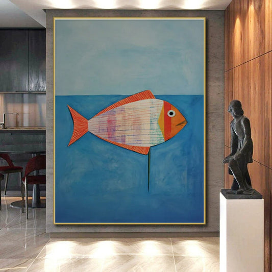Huge Contemporary Abstract Decor Painting for Restaurant Dining Areas