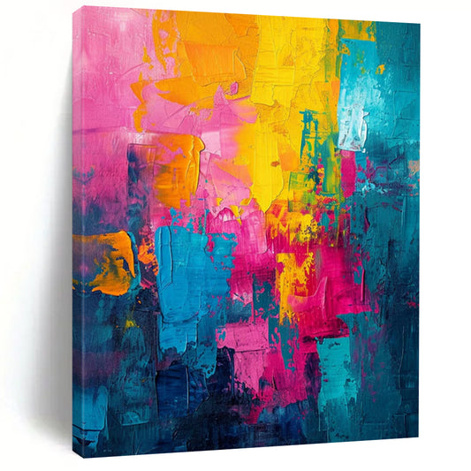 Hand-Painted Colossal Abstract Canvas for Luxury Hotel Presidential Suites