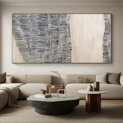 Huge Modern Abstract Canvas for Contemporary Basement Game Room Feature Wall