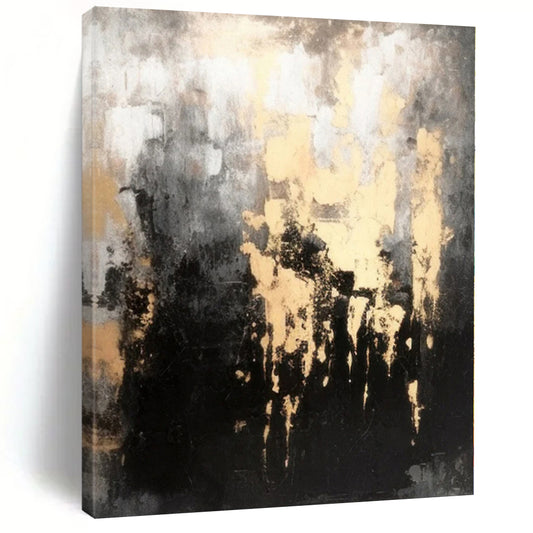 Grand Hand-Painted Abstract Painting for Hallway Picture Ledge Walls