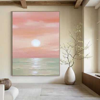 Monumental Abstract Painting for Bay Window Alcoves - Commissioned Mixed Media