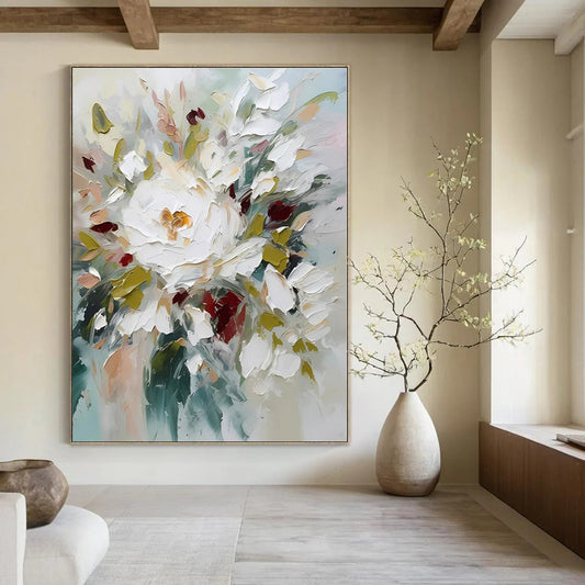 Custom Hand-Painted Abstract Mural for Hallway and Entryway