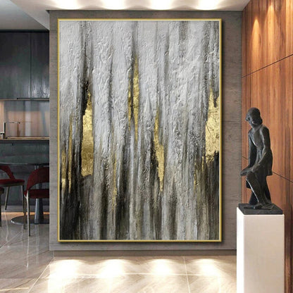 Giant Hand-Painted Abstract Canvas for Nursery Crib Canopy Areas