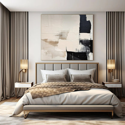 Monumental Hand-Painted Abstract Art for Corporate Training Room Interiors