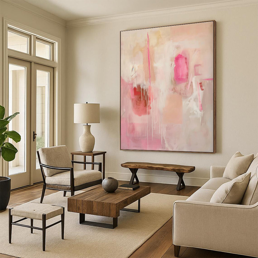 Staggering Custom Abstract Painting for Home Bar and Lounge Feature Wall