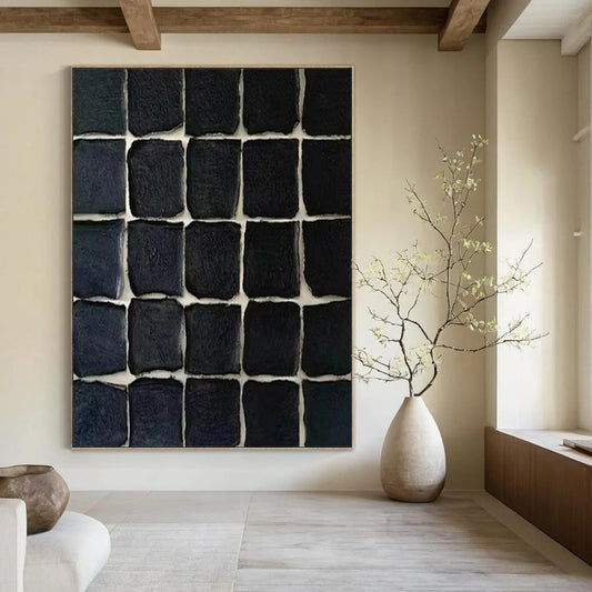 Oversized Hand-Painted Modern Abstract Painting for Family Home Teen Bedrooms