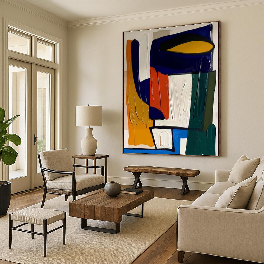Staggering Custom Hand-Painted Abstract Painting for Home Bar Back Bar Wall LargeART0620