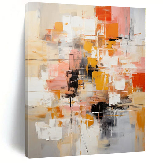 Giant Abstract Art for Yurt Meditation Spaces - Made to Order Mixed Media on Linen