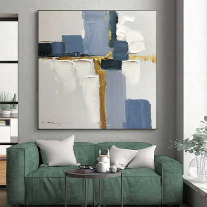 Huge Modern Abstract Painting for Attic Living Space Characterful Design