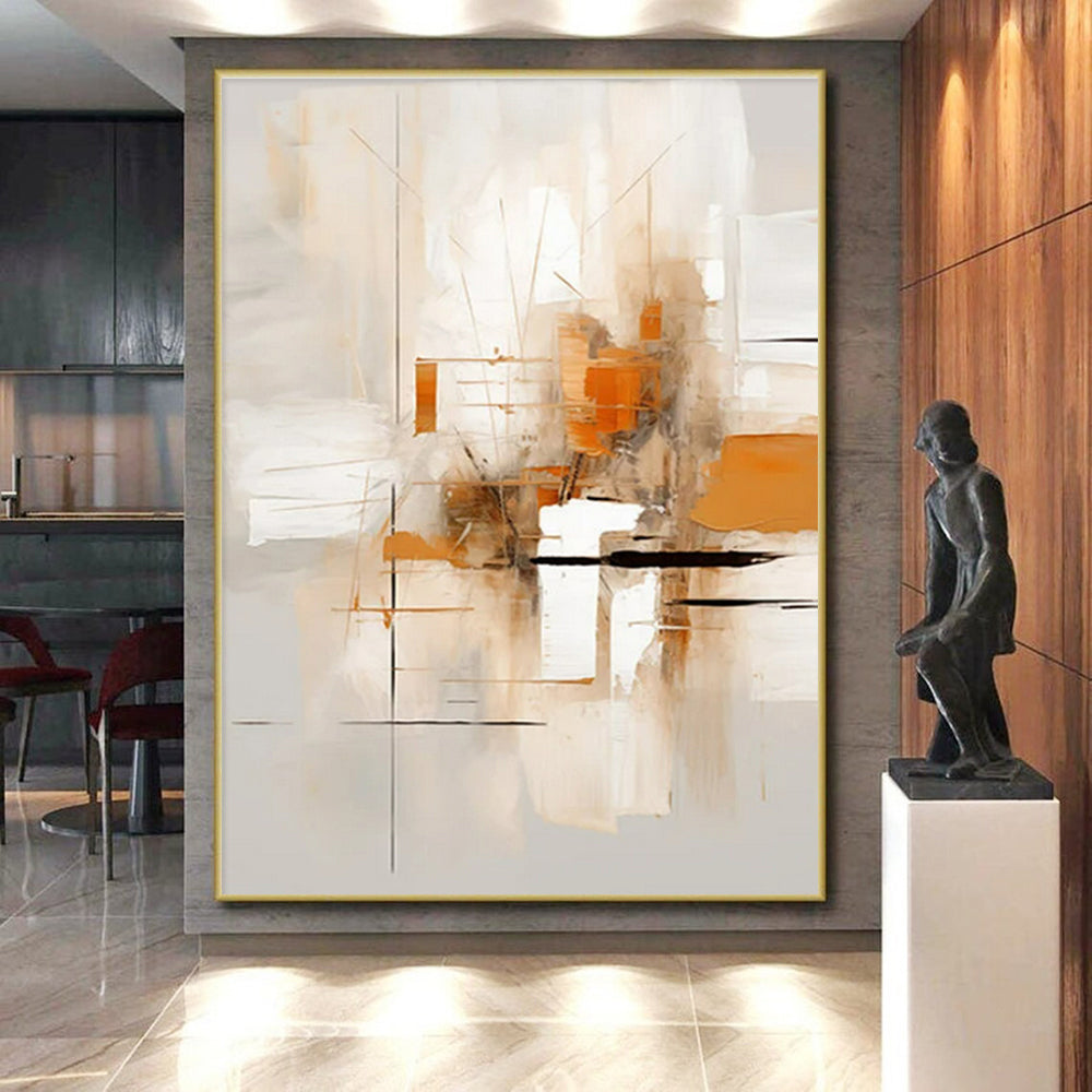 Extra-Huge Contemporary Abstract Painting for Hallway Visual Flow Enhancement