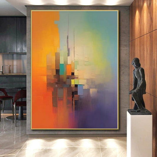 Oversized Abstract Wall Art for Goat Barn Milk Rooms - Made to Order Acrylic on Linen