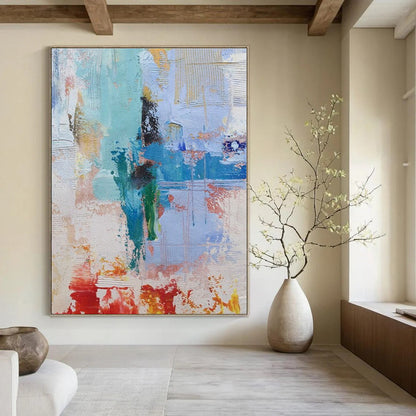 Large-Scale Custom Hand-Painted Abstract Art for Living Room & Dining Room