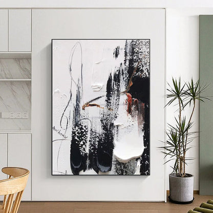 Large-Scale Oversized Hand-Painted Abstract Painting for Home Wine Cellar Tasting Wall