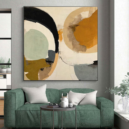 Monumental Modern Abstract Canvas for Contemporary Nursery Changing Table Wall