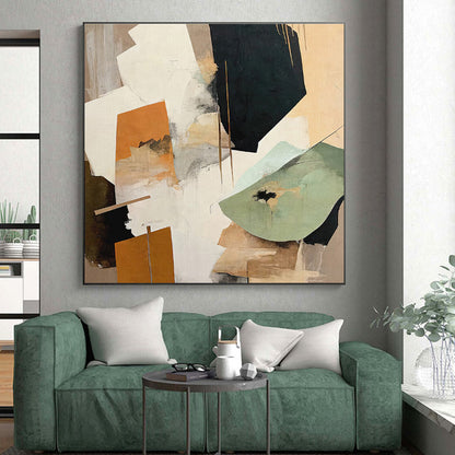 Extra-Huge Contemporary Abstract Canvas for Home Office Zoom Backgrounds in Modern Workspaces