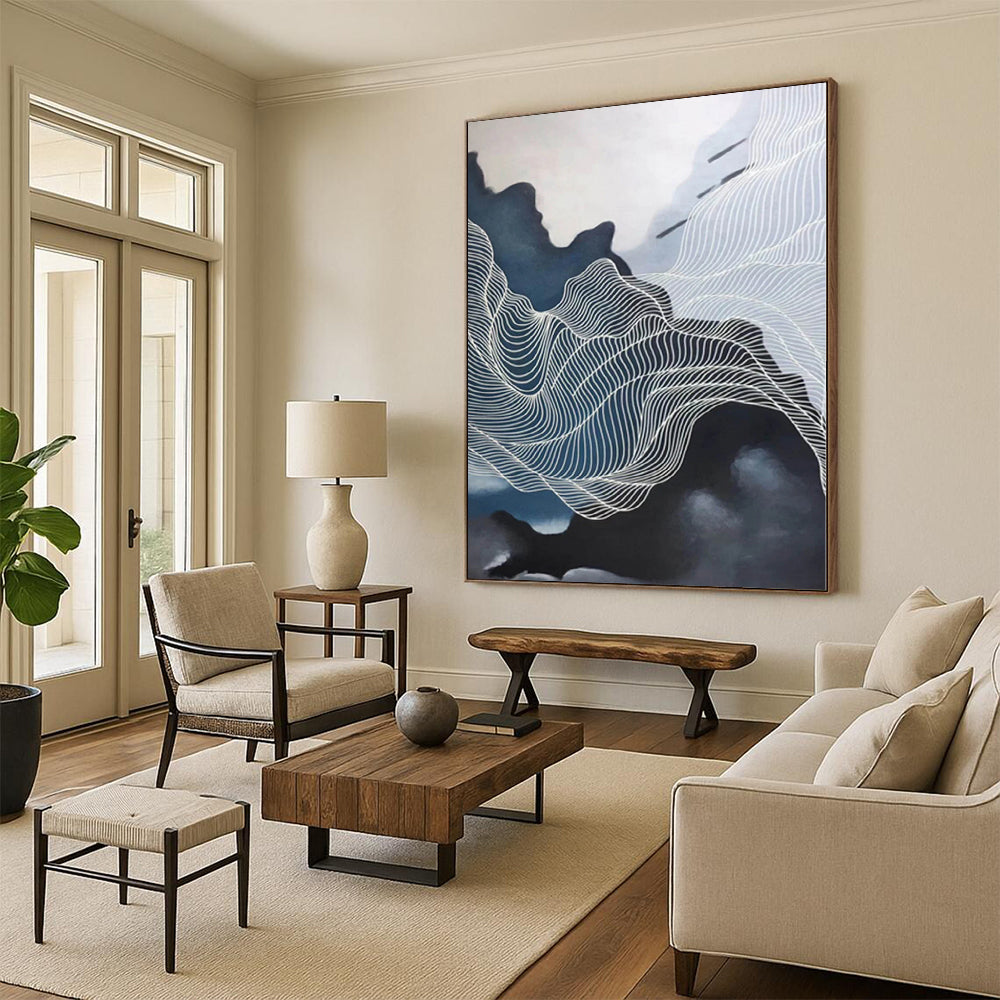 Monumental Custom Abstract Canvas for Greenhouse Potting Bench and Seedling Tray Walls