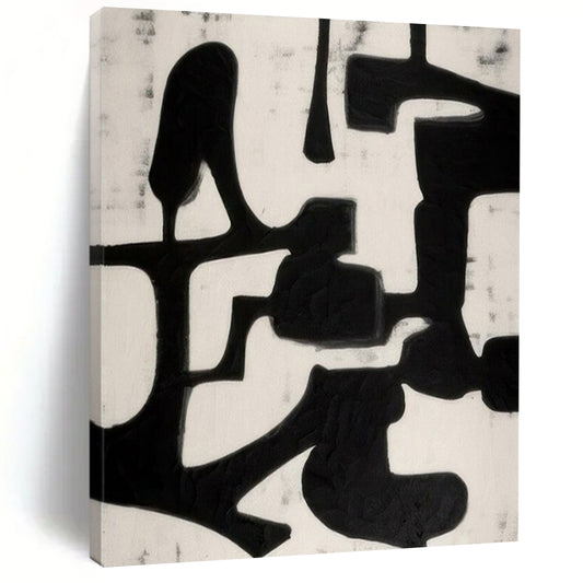 Large Hand-Painted Contemporary Abstract Wall Art for Family Home Reading Corners