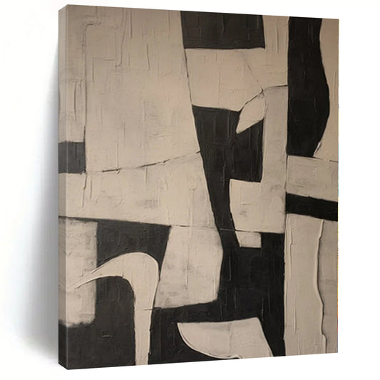 Immense Hand-Painted Abstract Wall Art for Co-Living Space Common Areas