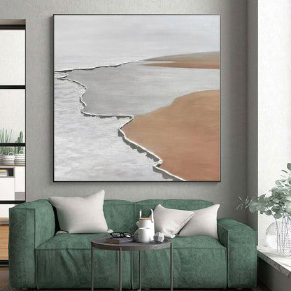 Huge Bespoke Abstract Painting for Home Library Reading Nook Wall