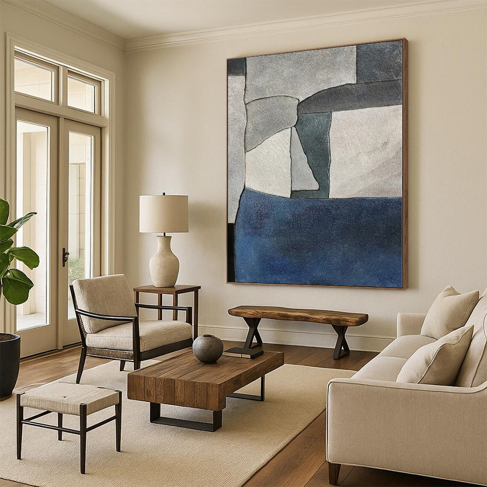 Huge Made-to-Order Abstract Painting for Garage Workshop Feature Wall