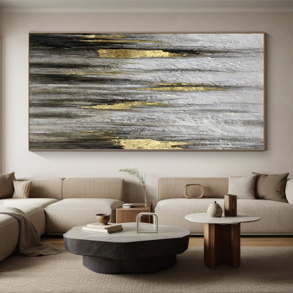 Giant Hand-Painted Abstract Canvas for Nursery Crib Canopy Areas