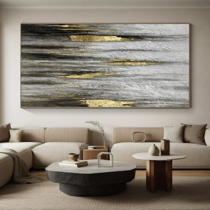 Giant Hand-Painted Abstract Canvas for Nursery Crib Canopy Areas