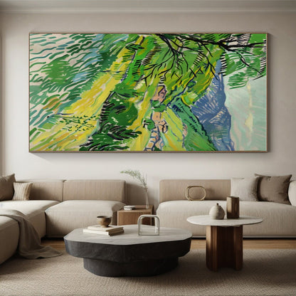 Large Modern Abstract Art Hanging for High-End Club Lounge Areas