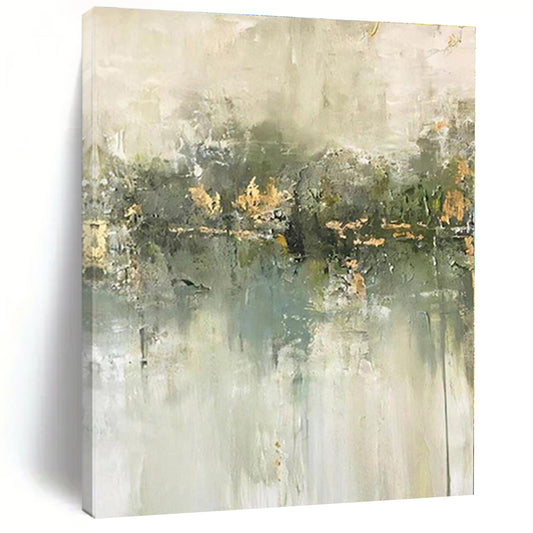 Huge Made-to-Order Abstract Painting for Living Room Bay Window Backdrop