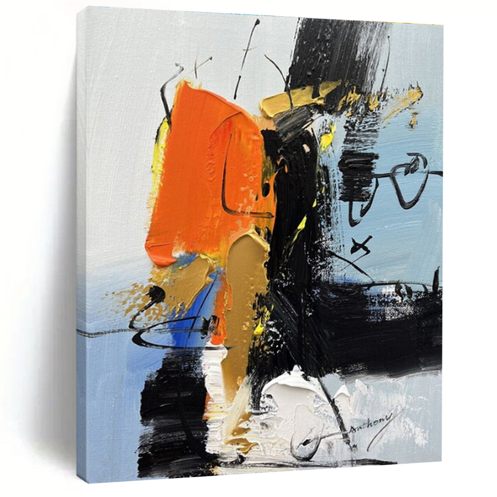 Giant Modern Abstract Painting for Master Bedroom Luxury Upgrade