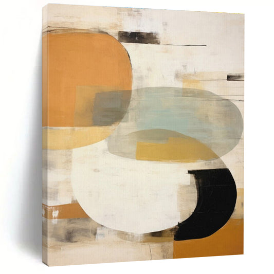 Contemporary Large-Scale Hand-Painted Abstract Canvas for Modern Living Room Focal Wall