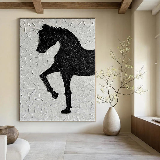 Colossal Hand-Painted Contemporary Abstract Canvas for Family Home Great Halls