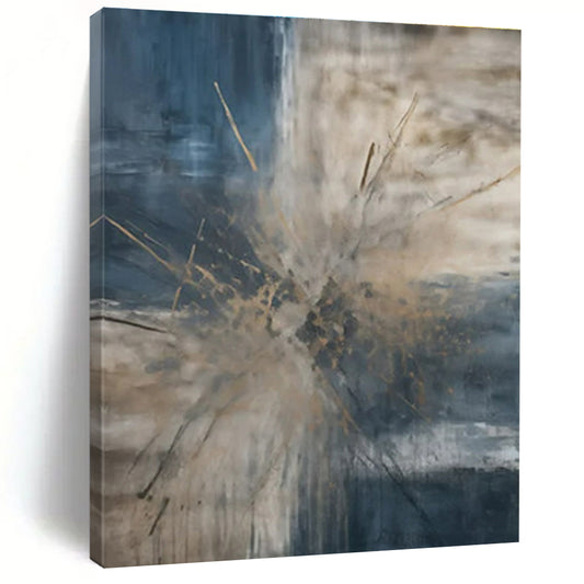 Monumental Contemporary Abstract Canvas for Walk-in Closet Stylish Organization