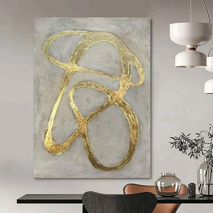 Oversized Hand-Painted Modern Abstract Painting for Family Home Home Offices