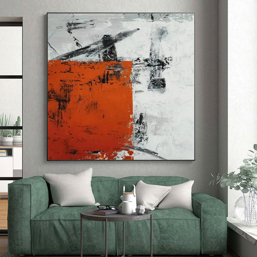 Custom Oversized Abstract Canvas for Family Porch Swing Areas