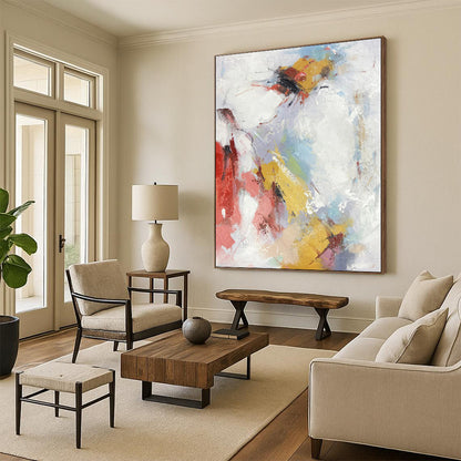 Oversized Custom Abstract Wall Art for Home Theater Projector Screen Feature Walls