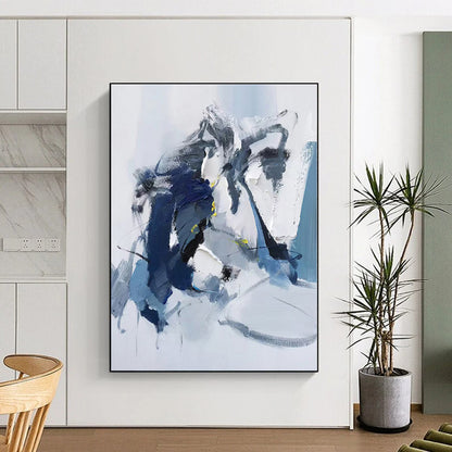 Large-Scale Hand-Painted Abstract Canvas for Dining Room Banquet Wall