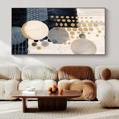 Bohemian Traveler Hand-Painted Abstract Canvas for Globetrotting Bedrooms